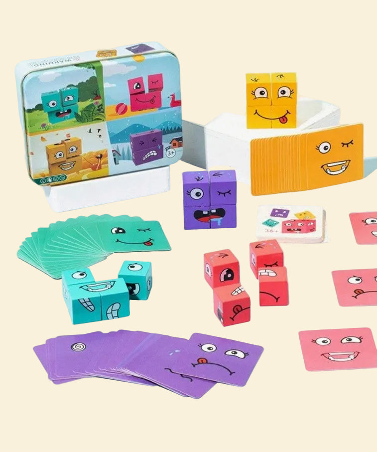 Monster Mash is a glow-in-the-dark activity box for kids — magic cube game, glow in the dark fiber wands, finger lights | Nacho Baby